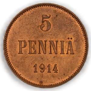 5 Penniä 1914