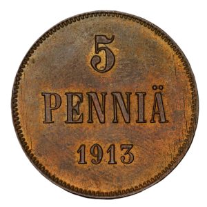 5 Penniä 1913