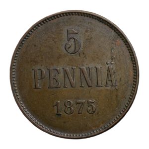 5 Penniä 1875