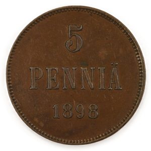 5 Penniä 1898