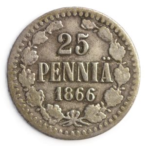 25 Penniä 1866