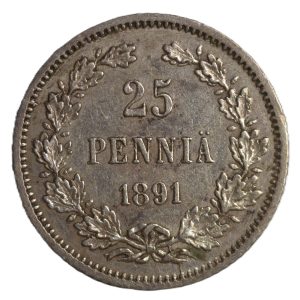 25 Penniä 1891