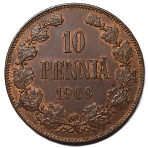 10 Penniä 1909